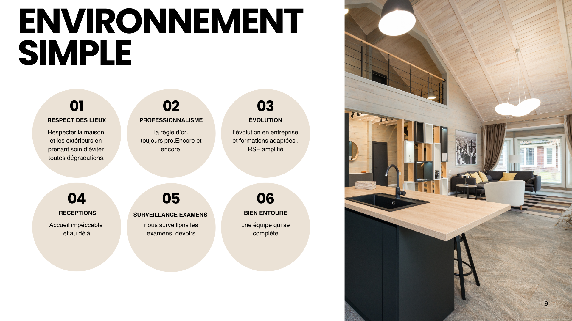 À propos présentation livret d'accueil entreprise location immobilier voyages vacances moderne professionnel blanc beige