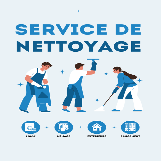 service de nettoyage promotion bleu 2